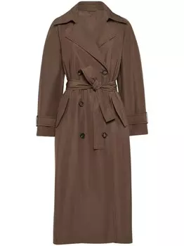 Тренч с декором Monili Brunello Cucinelli, коричневый
