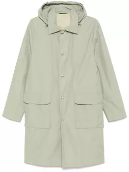 Тренч с капюшоном Eleventy, зеленый