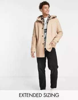 Тренч с капюшоном и защитой от дождя ASOS DESIGN из камня