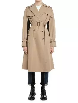 Тренч с логотипом Alexander Mcqueen, цвет Black Beige