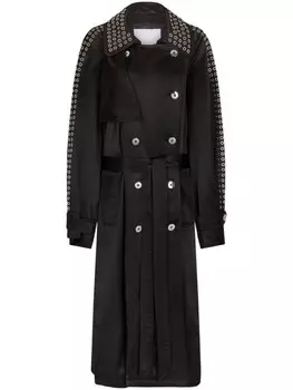 Тренч с люверсами Rabanne, черный