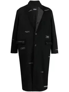 Тренч с нашивкой-логотипом Mostly Heard Rarely Seen, черный