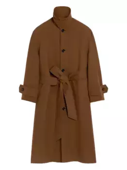 Тренч с поясом AMI Paris, коричневый