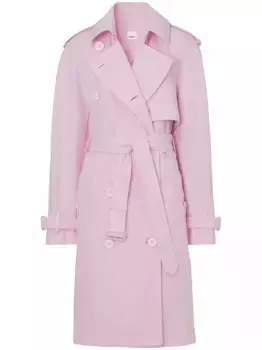 Тренч с поясом BURBERRY, розовый