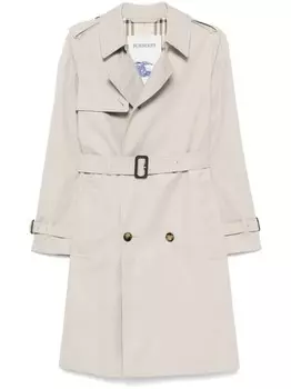 Тренч с поясом Burberry, серый