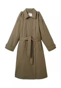 Тренч с поясом для женщин DENIM TOM TAILOR, цвет 34880 Faded Leaf