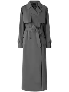 Тренч с поясом PINKO, серый