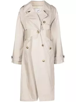 Тренч с вырезами Coperni, бежевый