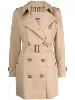 Тренч Short Kensington Heritage Burberry, коричневый