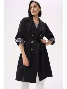 Тренч стандартного кроя Blue Shadow, черный