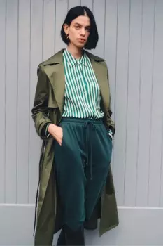 Тренч Stella удлиненного кроя Hush, зеленый