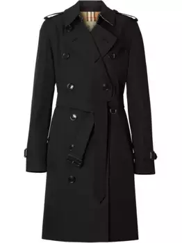 Тренч The Kensington Heritage длины миди BURBERRY, черный