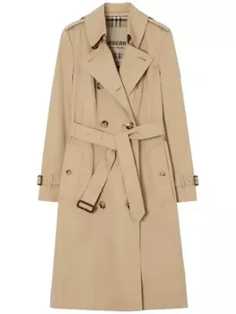 Тренч The Long Chelsea Heritage Burberry, бежевый