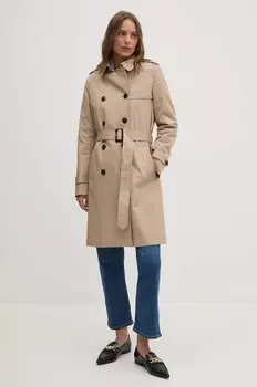 Тренч Tommy Hilfiger, бежевый