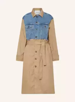 Тренч tomy из разных материалов Ba&Sh, синий