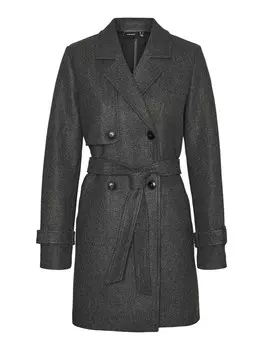 Тренч VERO MODA Between-Seasons Coat VMPopamy, темно-серый