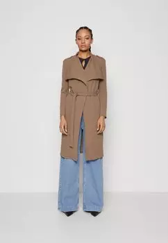Тренч VICLARA LONG DRAPY VILA, цвет walnut
