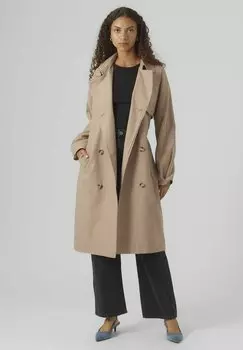 Тренч Vmdoreen Long Vero Moda, цвет silver mink