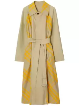 Тренч в клетку BURBERRY, нейтральный