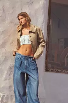 Тренч в стиле короткой рубашки ZARA, цвет Tobacco