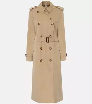 Тренч waterloo из хлопка Burberry, бежевый