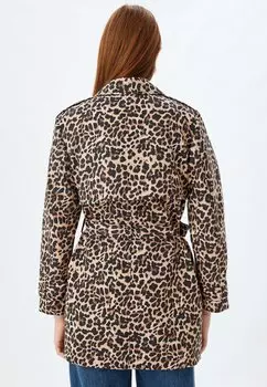 Тренчкот LEOPARD Koton, коричневый