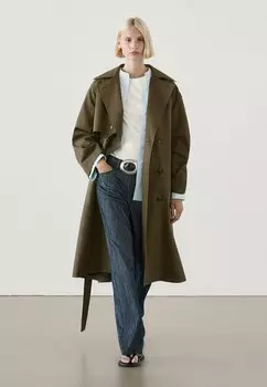 Тренчкот Massimo Dutti, темно-коричневый