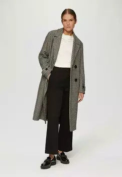 Тренчкот MIT HAHNENTRITT-MUSTER s.Oliver BLACK LABEL, черный