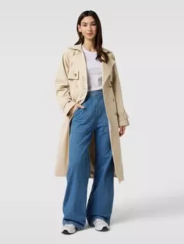 Тренчкот однотонный, модель «YASTERONIMO», бежевый