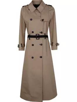 Тренчкот с высокой складкой High, коричневый