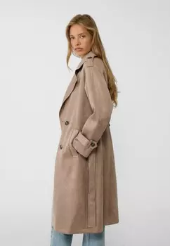 Тренчкот Stradivarius, коричневый