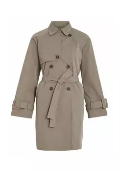 Тренчкот TAILLENGRTEL VILA, коричневый