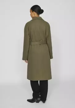 Тренчкот VIPOKO LONG BELT -NOOS VILA, оливковый