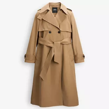 Тренчкот Zara by Carlyne Cerf Water-repellent, светло-коричневый