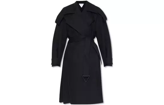 Тренчкот женский черный Bottega Veneta