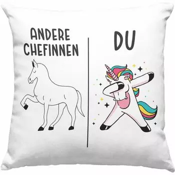 Тренд - Декоративная подушка Best Boss с наполнителем 40 x 40 см Забавный подарок с надписью «Рождественский день рождения любимого босса» (серый) Trendation