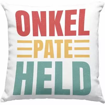 Тренд - Декоративная подушка «Крестный отец» с наполнителем 40x40 Подарок с забавной надписью Идея подарка «Крестный отец дядя» (зеленый) Trendation