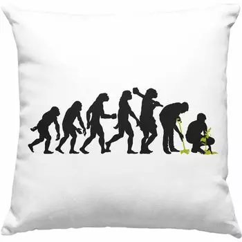 Тренд - Gardener Evolution Декоративная подушка с наполнителем 40 x 40 см с надписью Garden Hobby Подарок садовнику Забавная идея подарка садовнику (розовый) Trendation