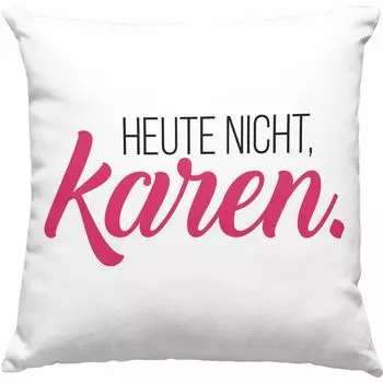 Тренд - Карен Декоративная подушка с наполнителем 40 х 40 см Подарок на имя Карен Идея подарка на день рождения (серый) Trendation