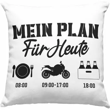 Тренд - Подарок мотоциклисту для мужчин Декоративная подушка для мотоцикла с наполнителем 40х40 Высказывания Декоративная подушка с наполнителем 40х40 для мужчин-байкеров (розовый) Trendation