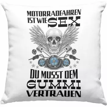 Тренд - Подарок мотоциклисту для мужчин Декоративная подушка для мотоцикла с наполнителем 40х40 с надписью Декоративная подушка с наполнителем 40х40 для мужчин-байкеров «Папа» (серый) Trendation