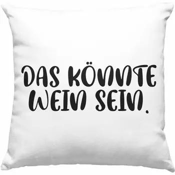 Тренд - Забавная декоративная подушка с наполнителем 40х40 С надписью - Это могло быть вино - Подарочные высказывания для любителей вина Декоративная подушка с наполнителем 40х40 Офис Коллега Коллега (синий) Trendation