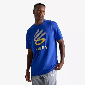 Трендовая футболка с логотипом Curry Under Armour, синий