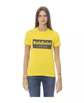 Трендовая футболка с принтом спереди Baldinini, желтый
