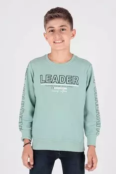 Трендовый свитшот с принтом Boy's Leader Ak15091 ahengim, вода зеленая