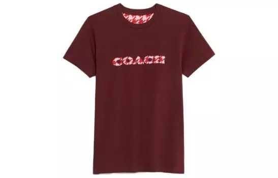 ТРЕНЕРА Женская футболка COACH, цвет Burgundy