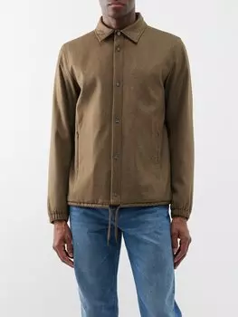 Тренерская куртка из смесового шелка Herno, зеленый