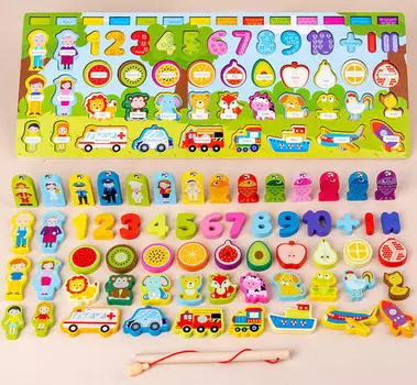 Тренировка мозга Монтессори. Рыбные буквы и цифры. LEOPARD