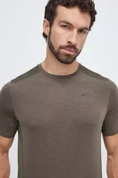 Тренировочная футболка ActivChill Reebok, зеленый