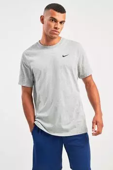 Тренировочная футболка Dri-FIT с короткими рукавами Nike, серый